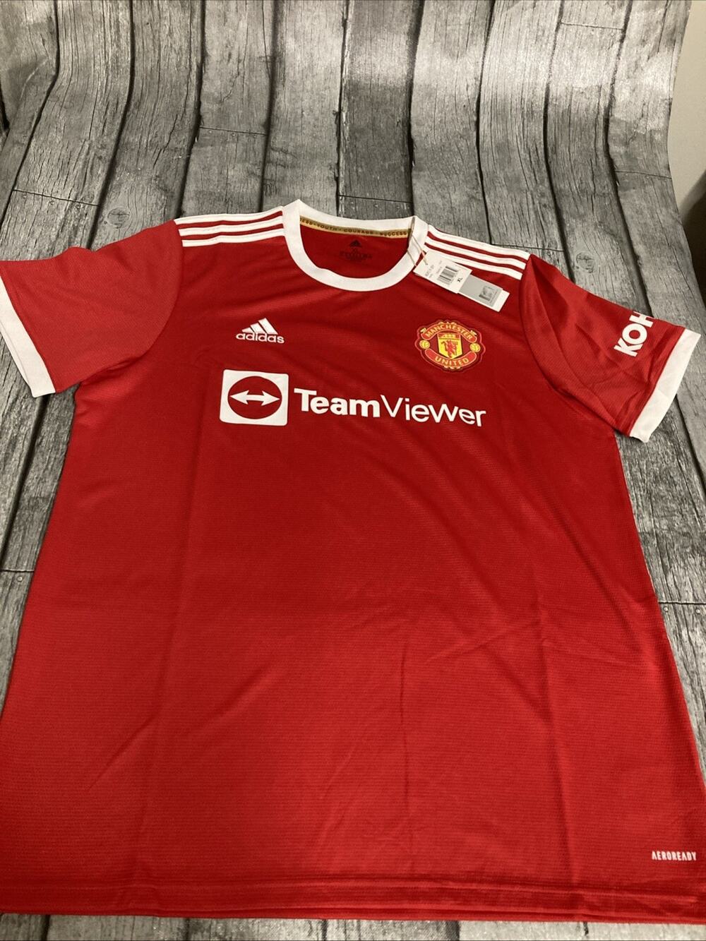NWT Men’s Adidas MANCHESTER UNITED HOME Authentic JERSEY 21/22 Sz XL Red X-Large